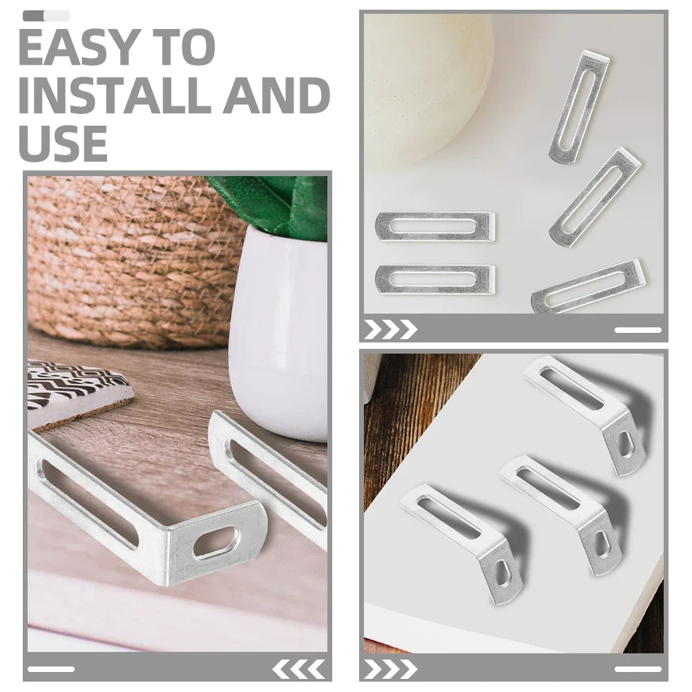 L-shape Corner Bracket Metal Brace Shelf Support Cabinet Fix