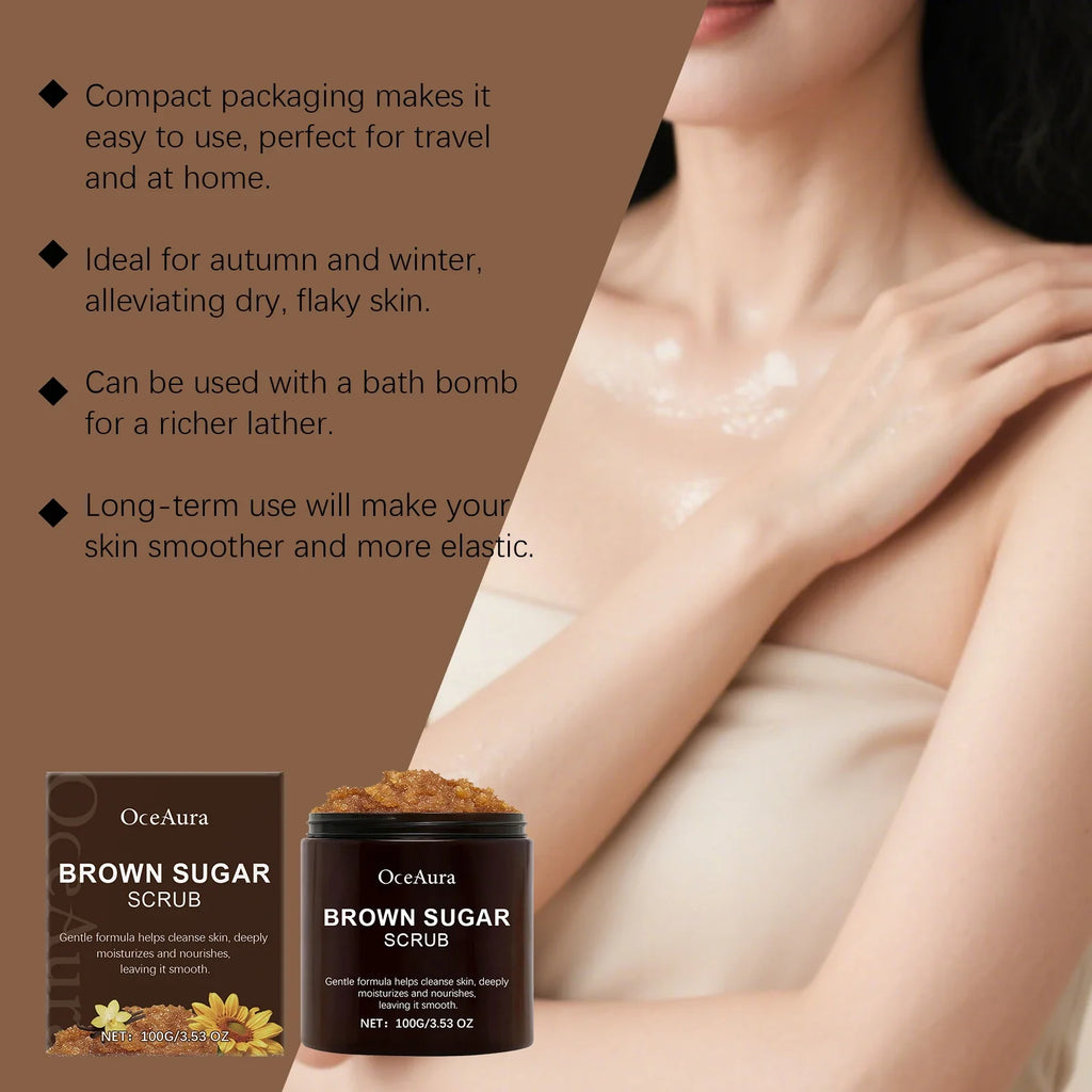 OceAura Brown Sugar Body Scrub – Exfoliate & Brighten Skin