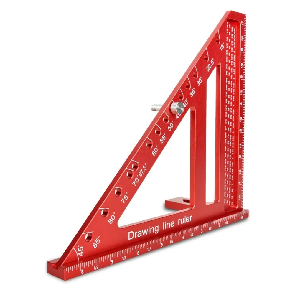 Multi-Angle Aluminum Woodworking Square & Triangle Ruler