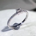Huitan Thin CZ Ring for Women – Minimalist Daily Wear Jewelry