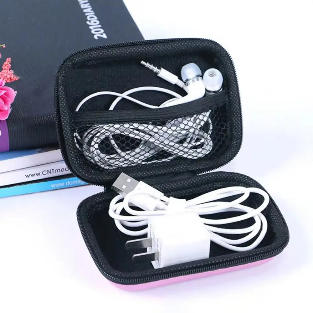 Leopard Print Hard Shell Cable & Gadget Organizer Pouch