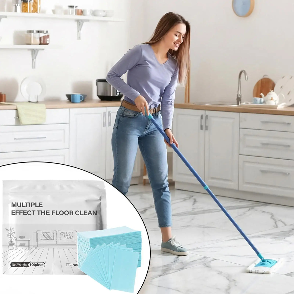 Floor Cleaner Concentrate Tablets – Wood, Tile & Marble 100 Pcs