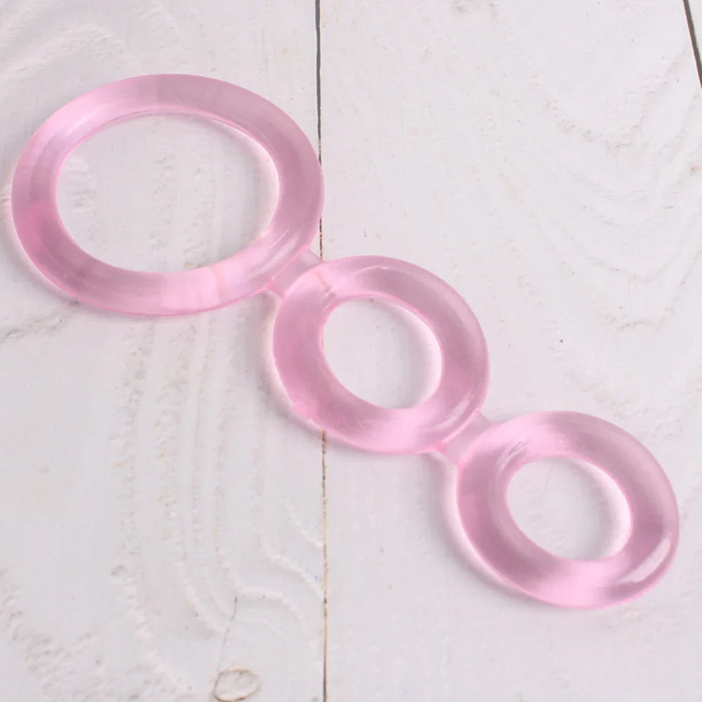Men's Triple Lock Stretch Delay Ring | Stamina Cock Ring