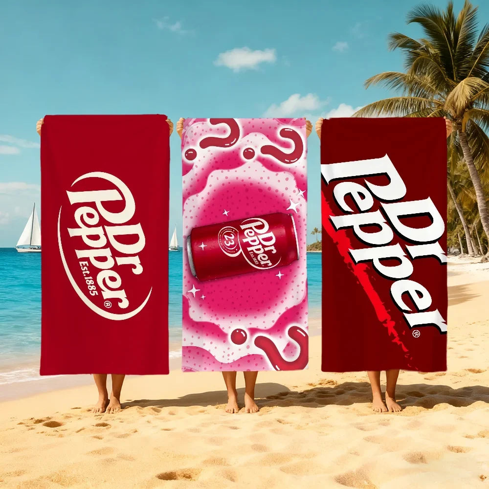 Dr Pepper Quick-Dry Beach Towel | Soft Microfiber Pool Towel