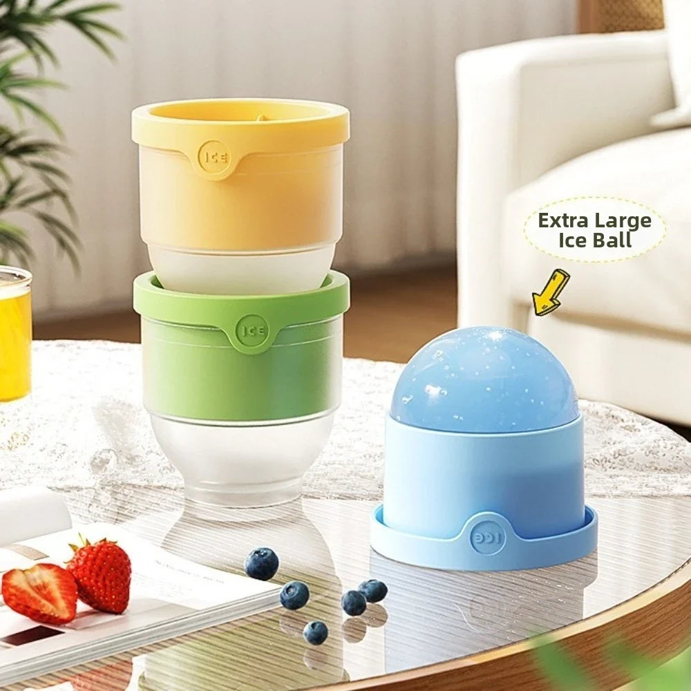 Stackable Silicone Ice Ball Maker Set of 3 – 6cm Whiskey Molds