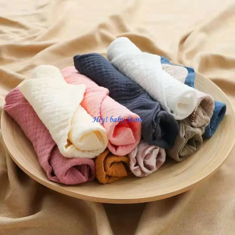 5-Pack Baby Soft Cotton Square Washcloths | Infant Wipes Set