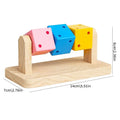 Colorful Wooden Hamster Chew Toy Fitness Cube for Small Pets