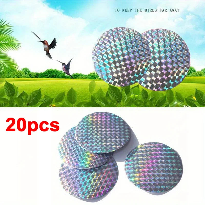 20-Pack Reflective Bird Repellent Scare Discs | Pigeon Deterrent