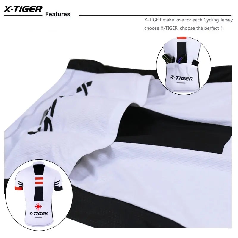 X-TIGER Men's Pro Short Sleeve Cycling Jersey | Summer MTB