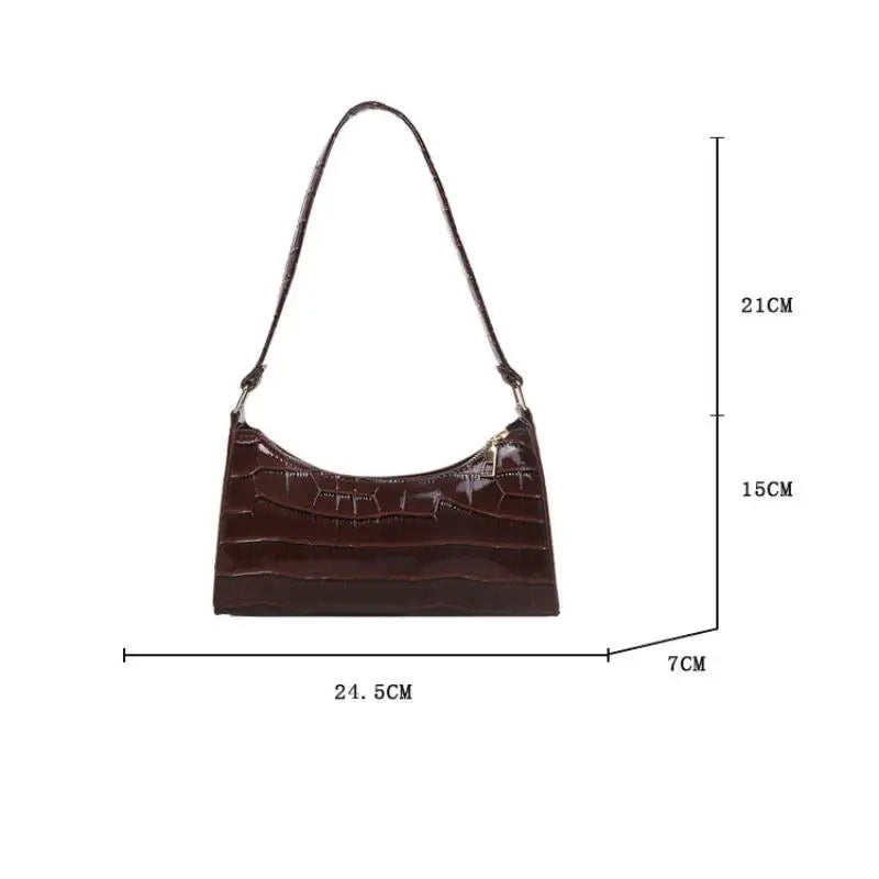 Women's PU Leather Underarm Bag – Retro Shoulder Tote Clutch