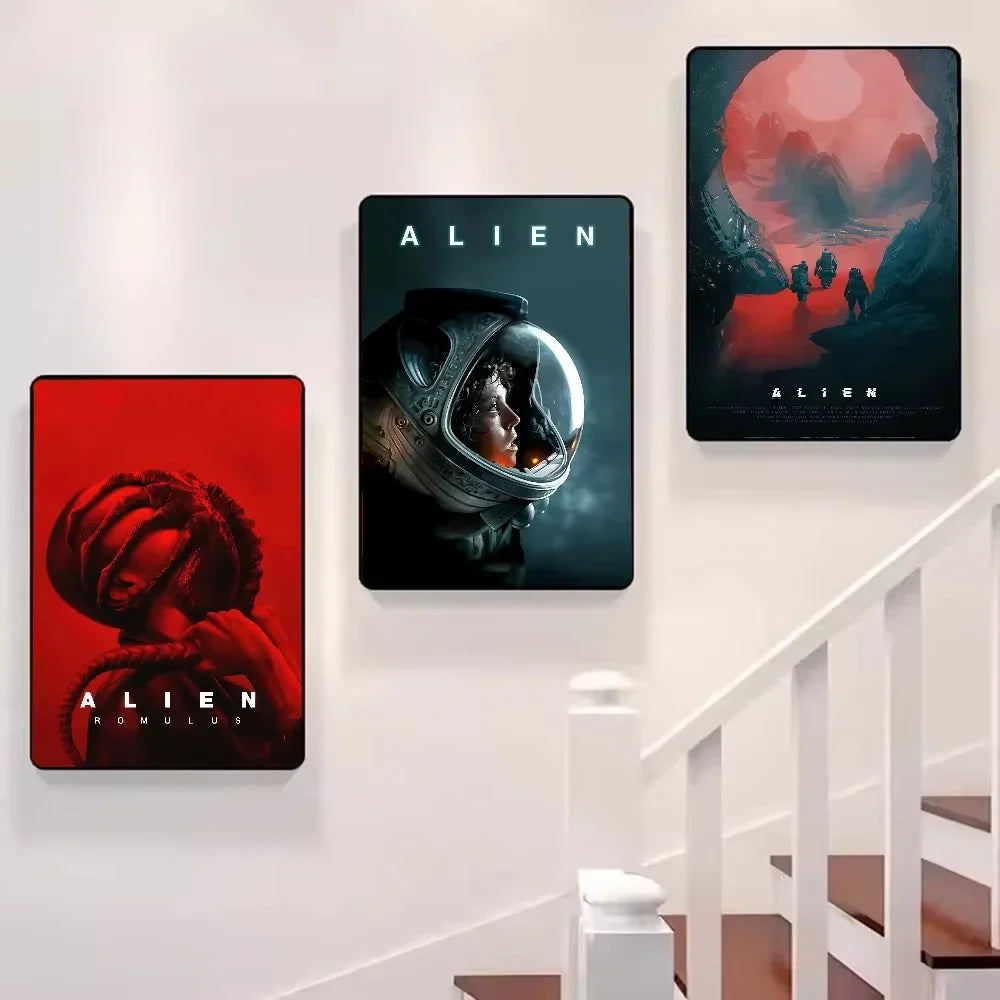 Classic Sci-Fi Alien Movie Poster Canvas Wall Art | Unframed
