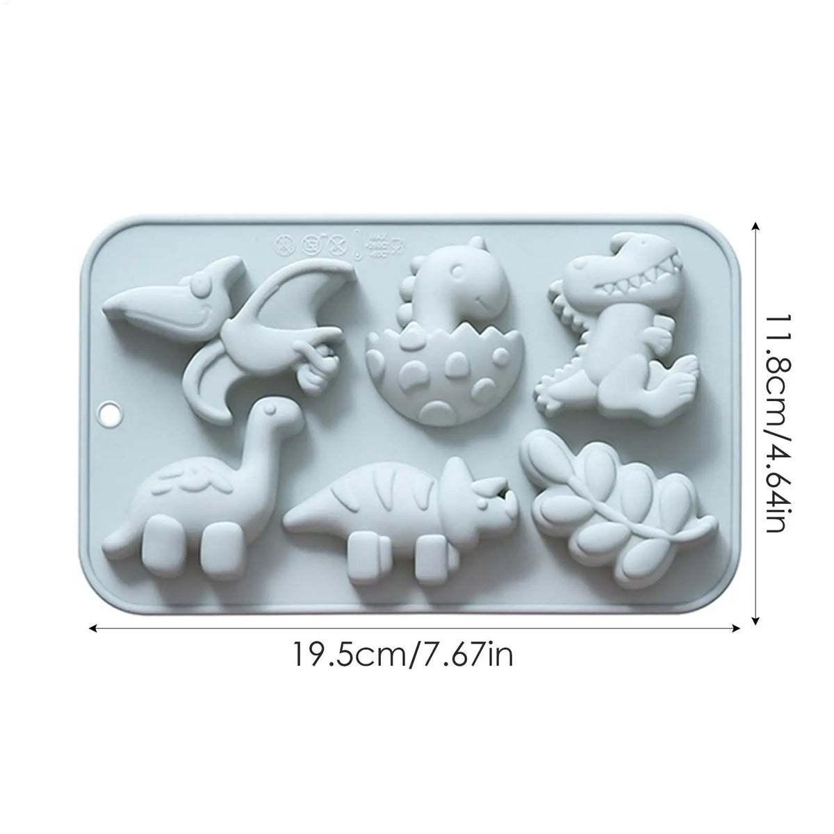 Dinosaur Jello Mold 6 Cavity Silicone Molds DIY Cute Different Shapes