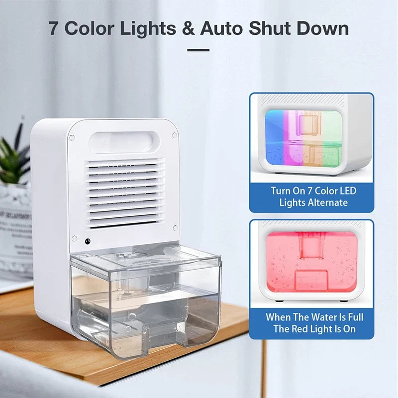 Mini Home Dehumidifier 300ml/Day – Quiet Bedroom Moisture Control