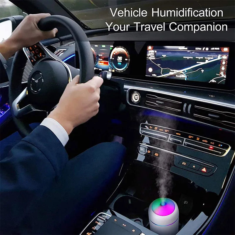 Portable Mini LED Humidifier & Essential Oil Diffuser USB