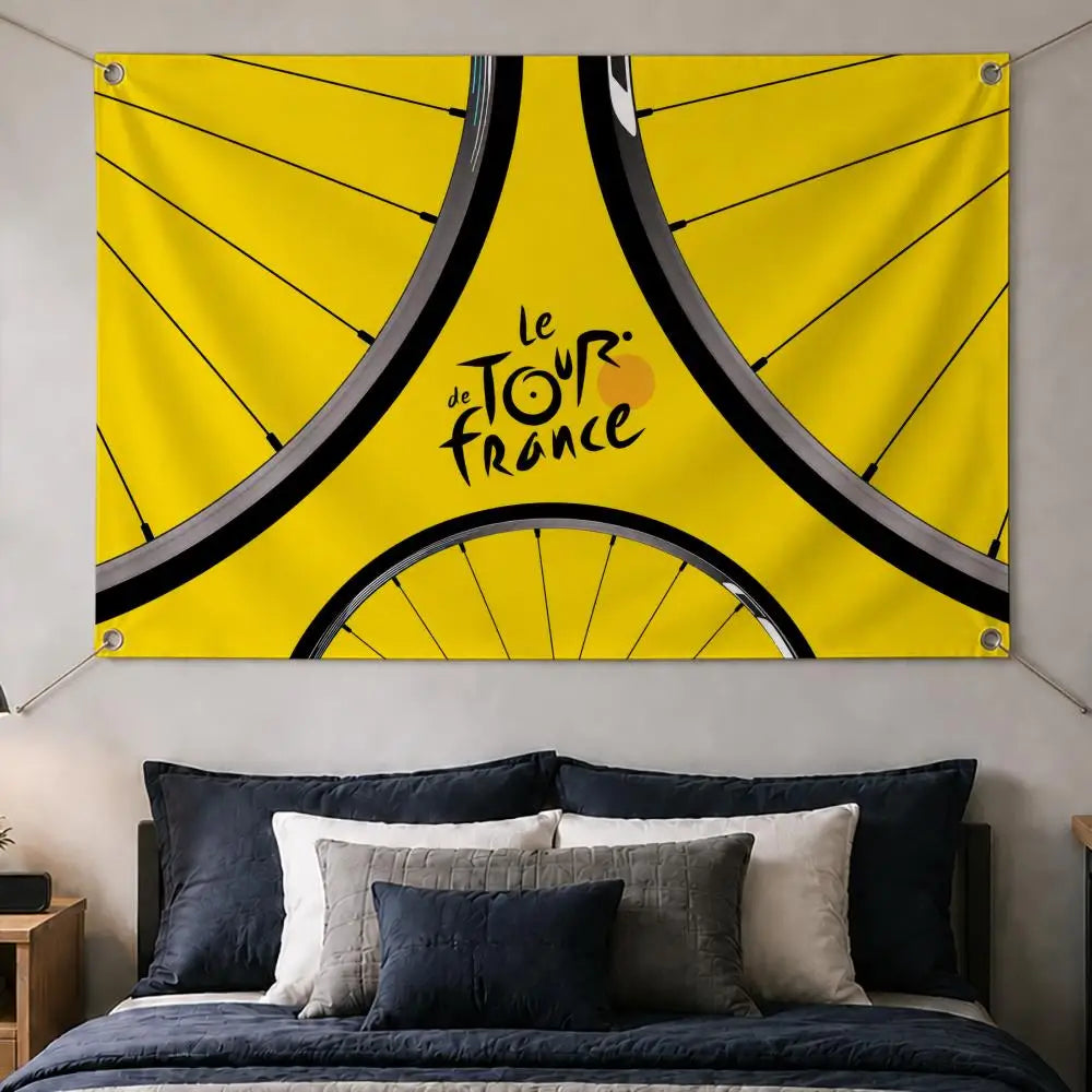 Tour De France Cycling Flag Banner – Indoor & Outdoor Decor