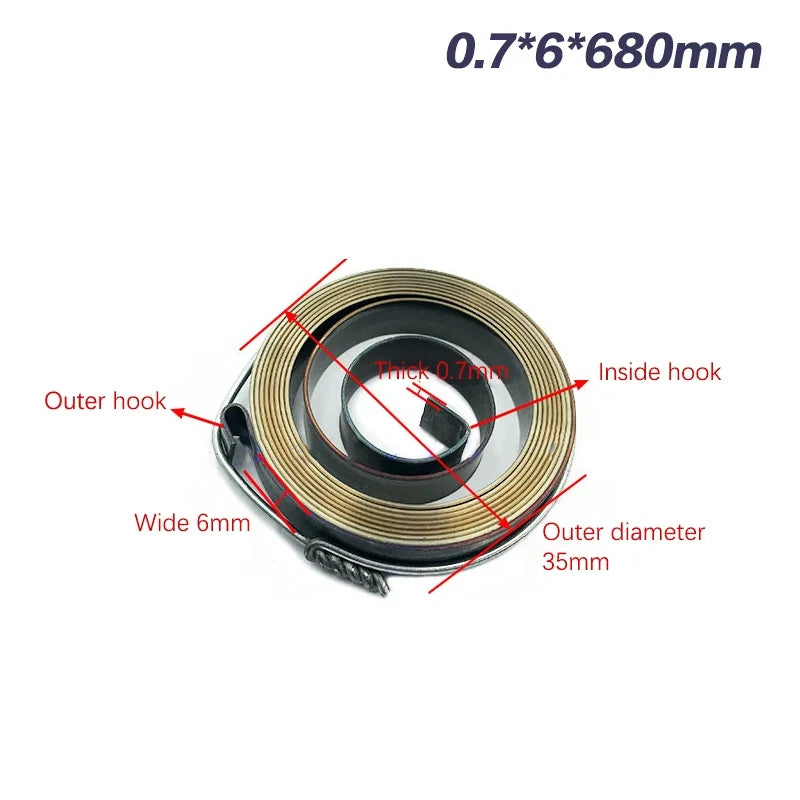 0 7-1 5 Thickness 680- Length Spiral Flat Wire Coil Torsion Constant