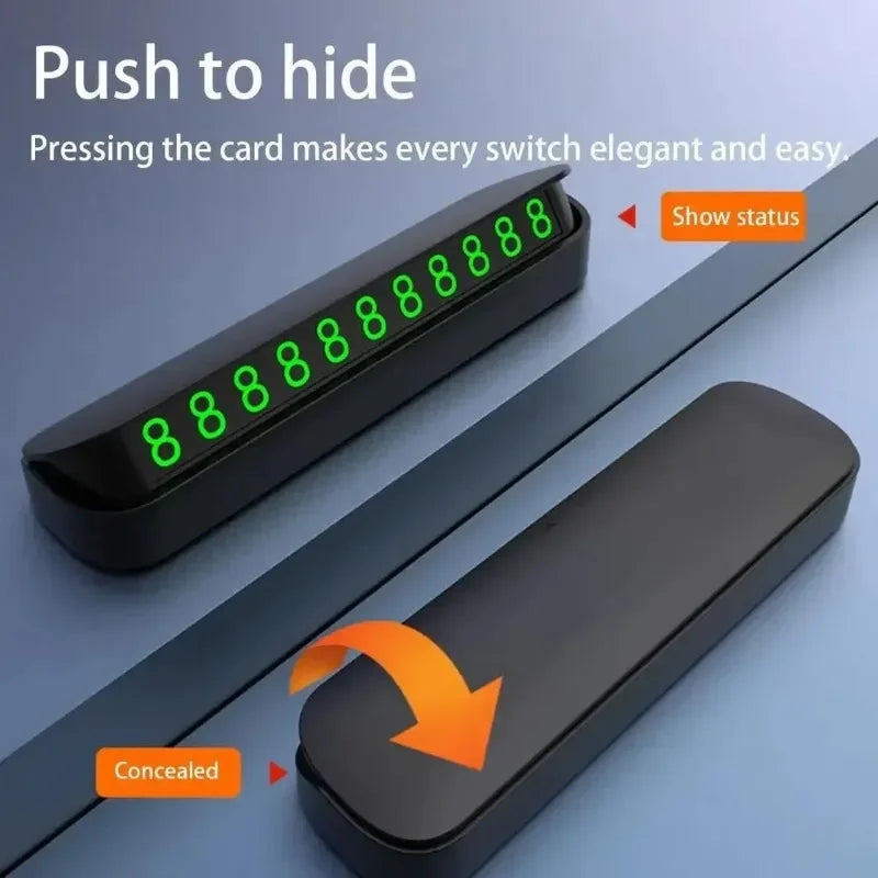 Temporary Parking Card Holder with Privacy Switch | Car Accessory