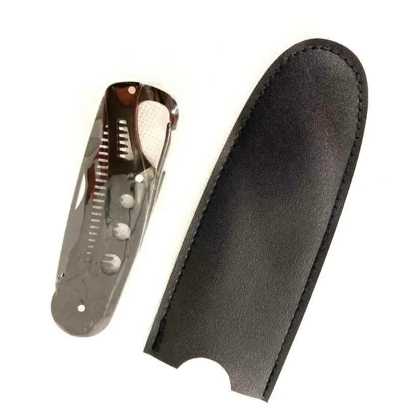 Stainless Steel Folding Beard Comb – Anti-Static Men's Comb