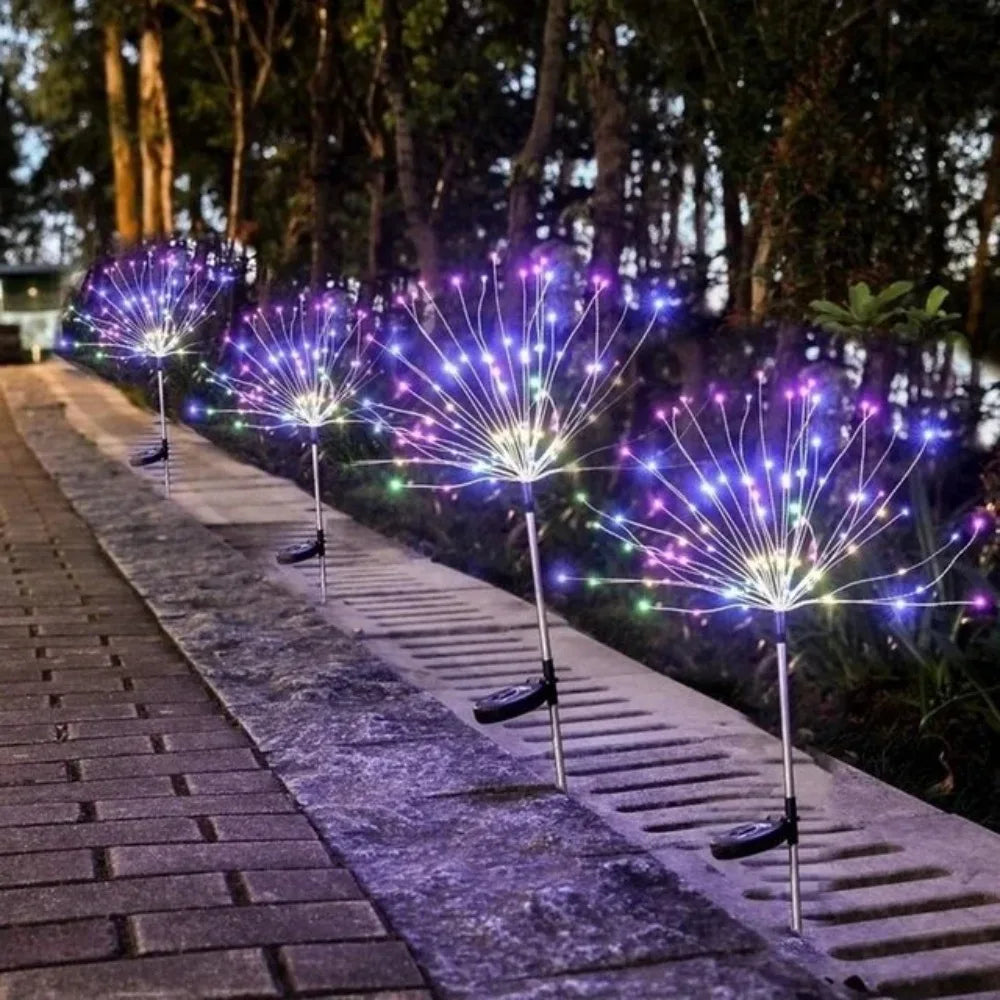 Solar Firework Pathway Lights | Waterproof LED Garden Stake