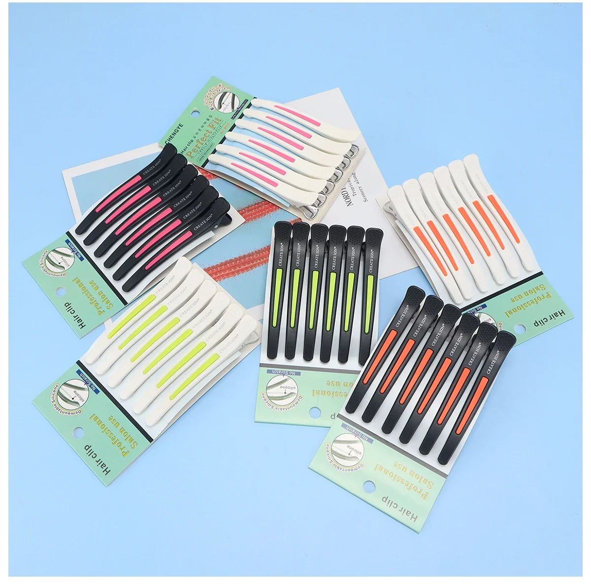 6-Pack Seamless Hair Clips | Salon Sectioning Barrettes