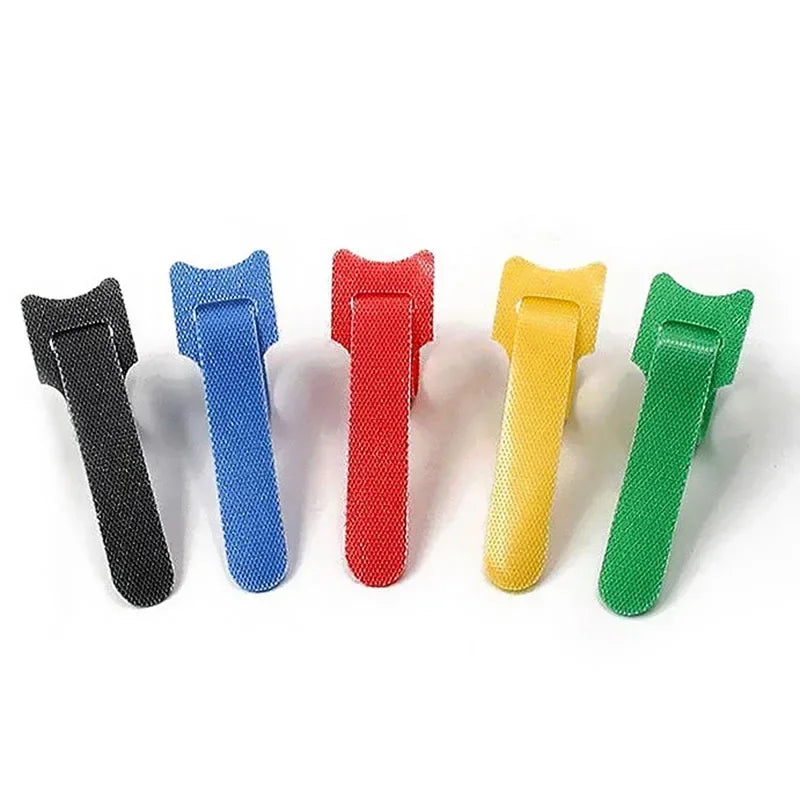 Reusable Self-Adhesive Nylon Cable Ties – Hook & Loop Colors