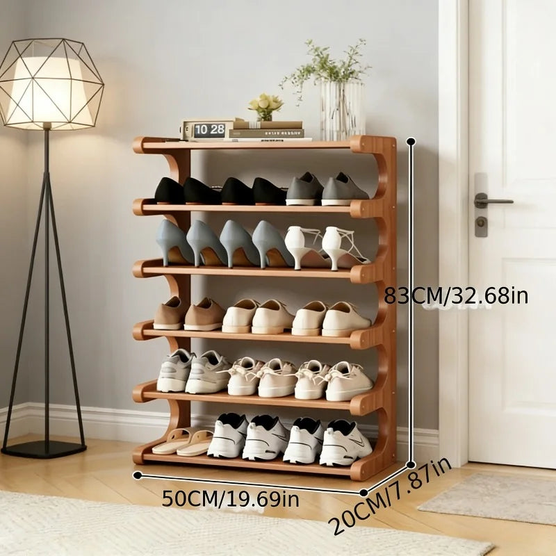 Large Bamboo Shoe Rack – Multi-Tier Freestanding Organizer