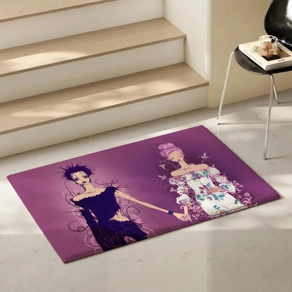 Anime NANA Flannel Floor Mat – Non-Slip Soft Indoor Rug