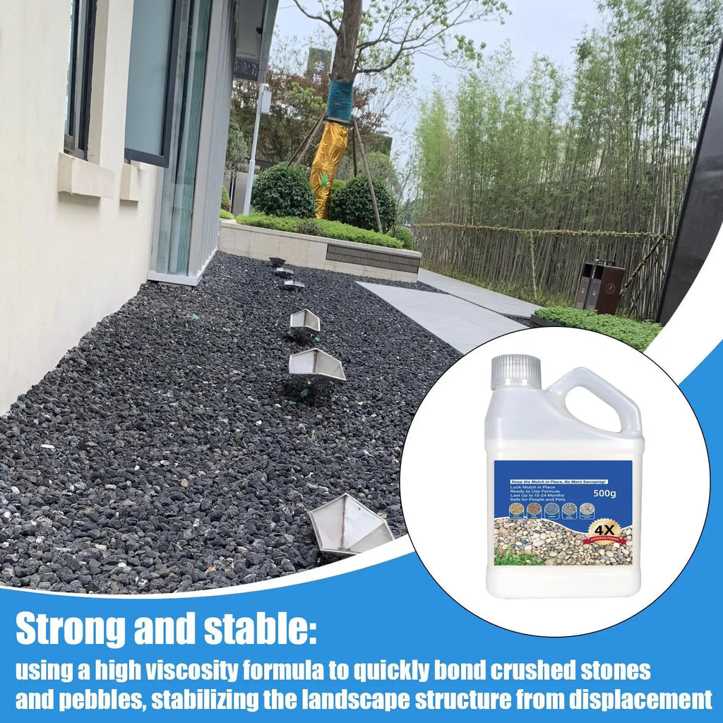Mulch Rock Adhesive Pea Gravel Sticky Glue Fast Drying Outdoor Yard