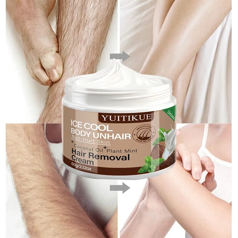 YUITIKUE Cooling Mint Body Hair Removal Cream – Silky Skin