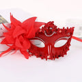 Halloween Princess Half Face Mask Makeup Ball Lily Flower Party Sexy