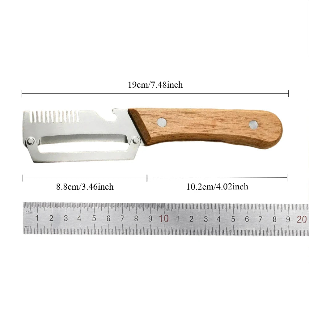 Stainless Steel Vegetable Peeler with Wooden Handle