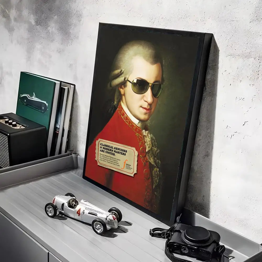 Mozart Minimalist Music Poster | Wall Art Sticker for Home