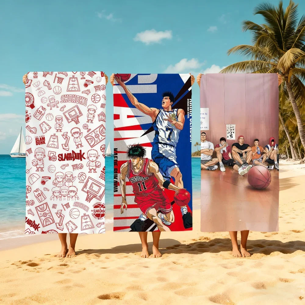 Slam Dunk Anime Beach Towel – Quick Dry, Soft, Multi-Size