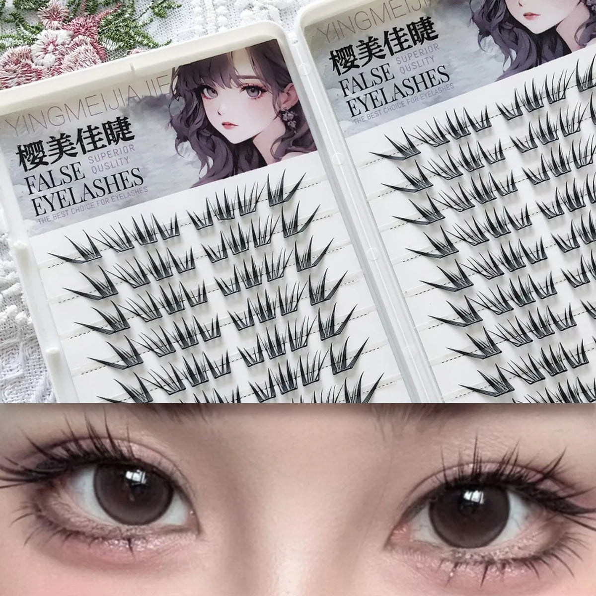 Korean Fluffy Cluster Lashes – Natural DIY Eyelash Extensions