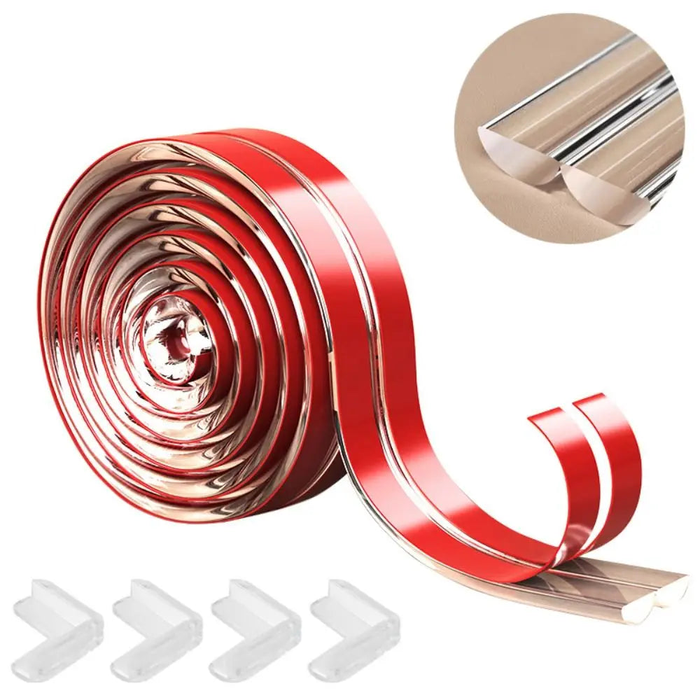 Self Adhesive Proofing Transparent Sharp Corner Guard Strip Soft