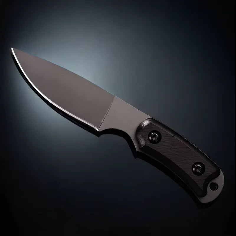 D2 Steel Fixed Blade Knife – Ebony Handle EDC & Camping