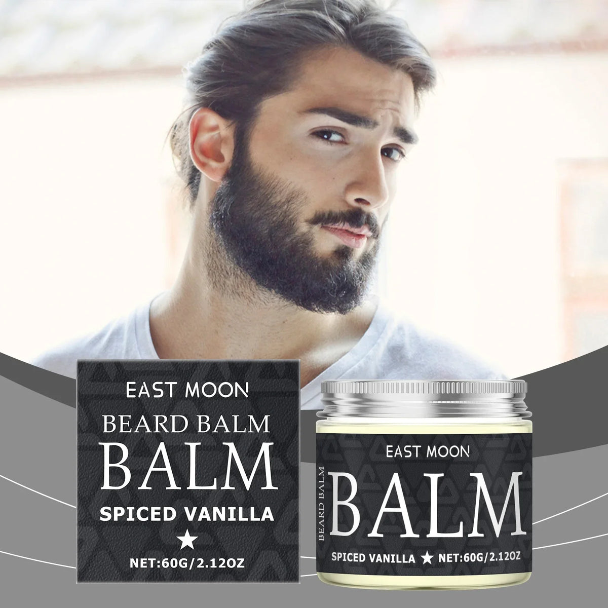 East Moon Vanilla Beard Balm 60g | Nourishing Hold & Growth Wax