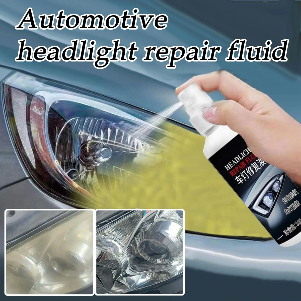 Car Headlight Lens Restorer & Cleaner – 100ml Polish Fluid