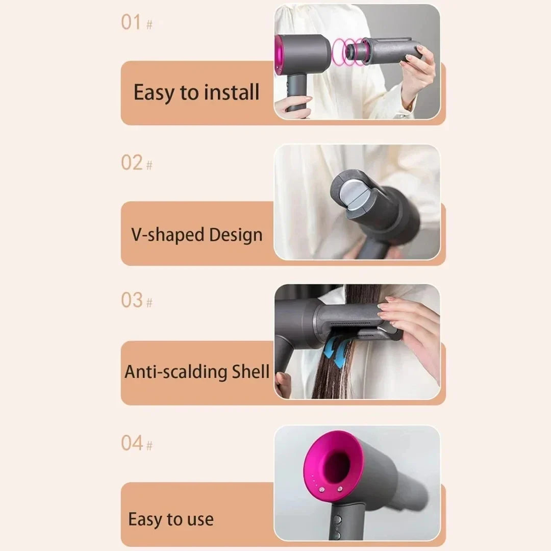 Hair Straightening Attachment for Dyson Dryer HD01–HD15
