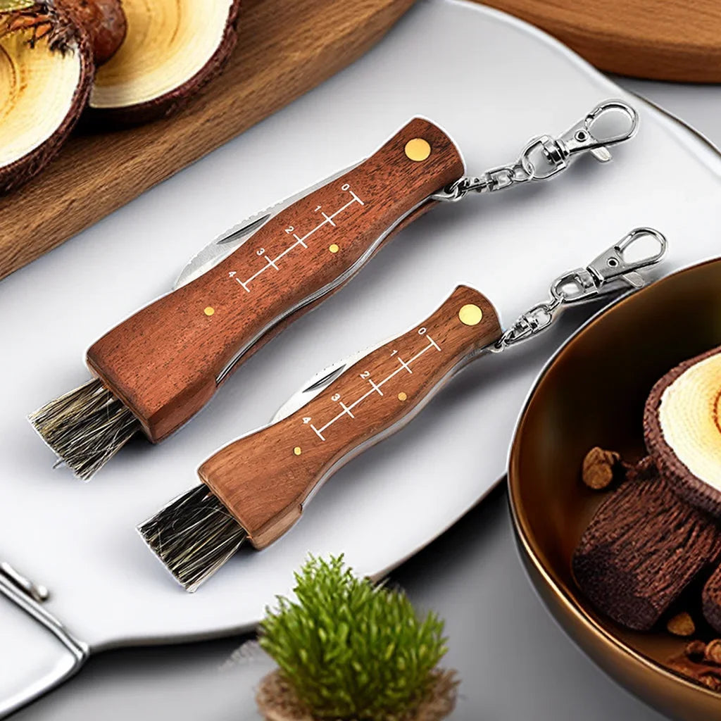 EDC Folding Pocket Knife – Wood Handle & Stainless Steel