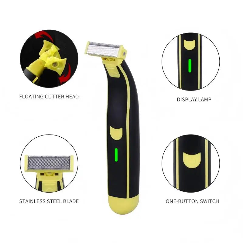 Waterproof Electric Body & Facial Hair Trimmer | USB Rechargeable