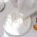Korean Artsy Butterfly Silhouette Hoop Earrings Women Exaggerated
