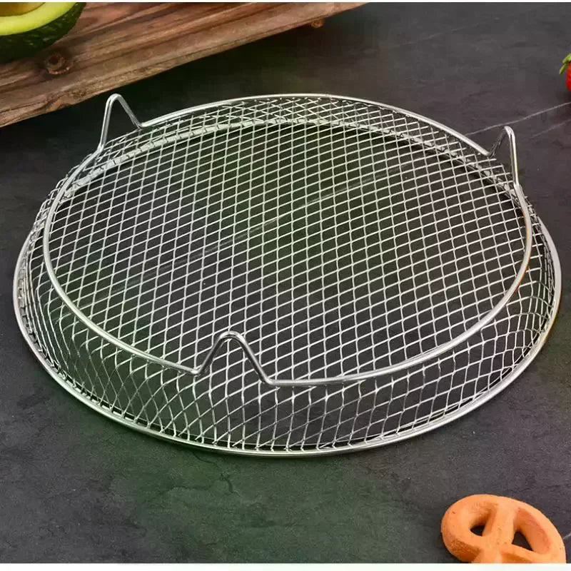 Air Fryer Grille Suitable Fryers Oven Grill Stainless Steel Stackable