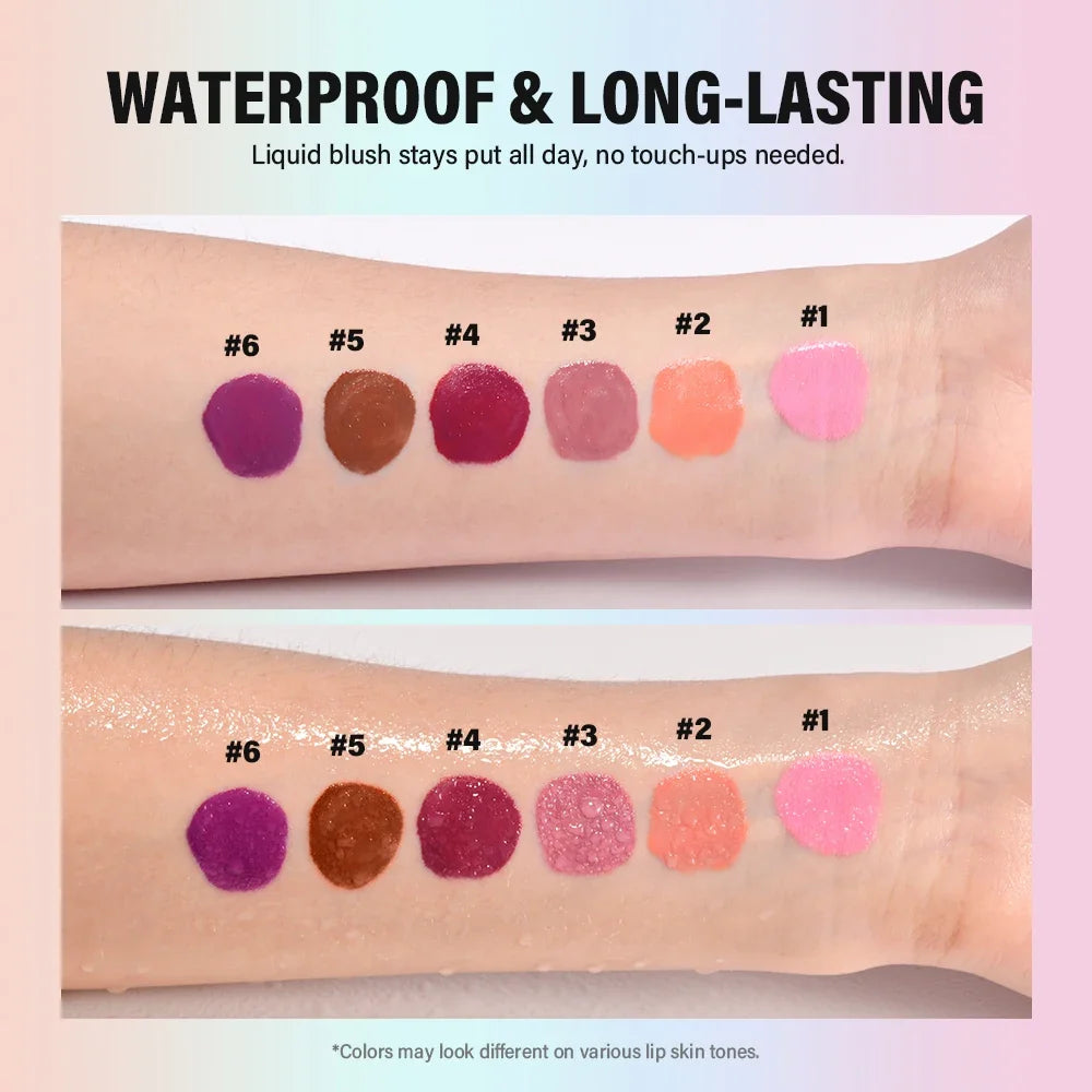 Lakerain 6-Shade Matte Liquid Blush – All-Day Cheek Stain