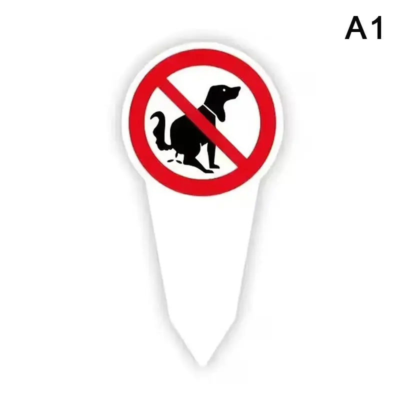 No Dog Poop Yard Sign – Waterproof Garden Stake Warning Sign