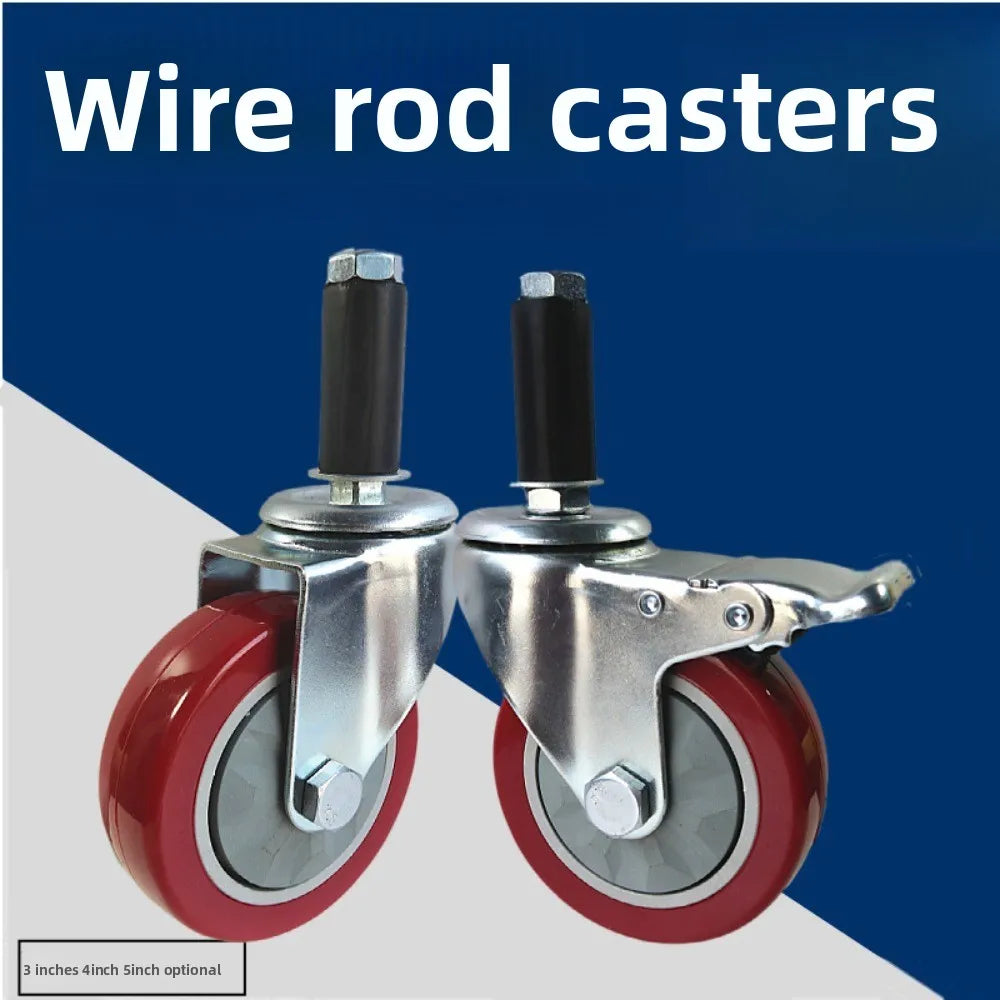 3/4/5" Polyurethane Swivel Caster Wheels with Lock & Ball Bearing