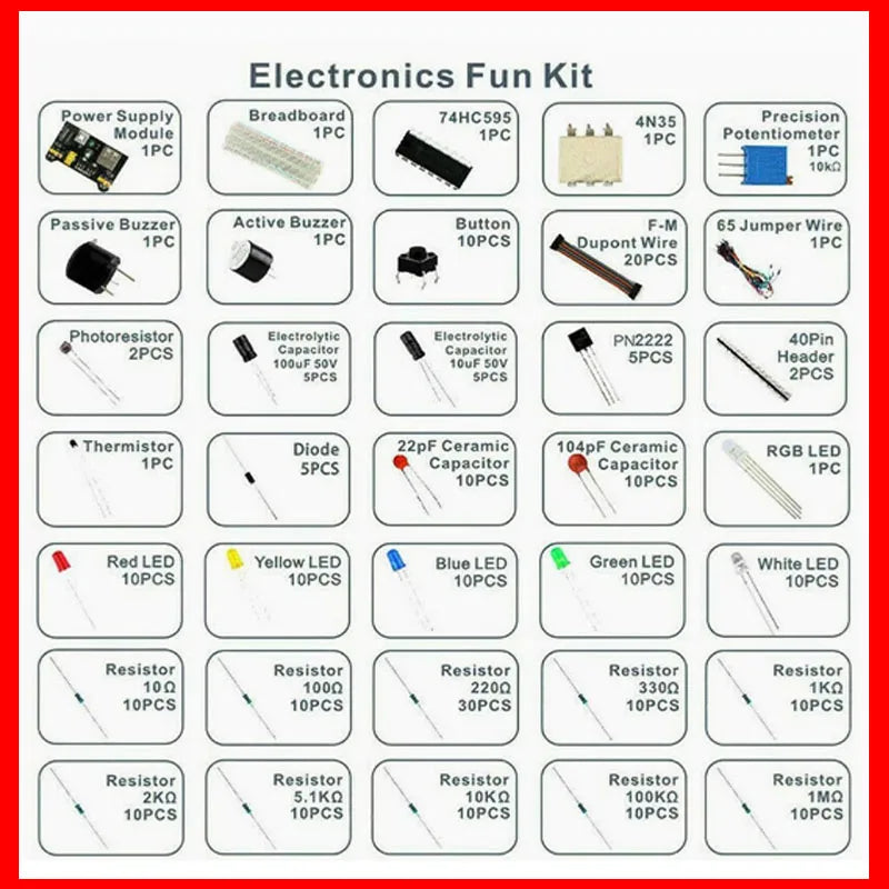 830-Hole MB-102 Breadboard Kit – Arduino Starter Components