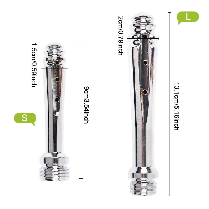 Metal 3 Holes Side Opening Bidet Anal Sprinkler Enema Cleaning Shower