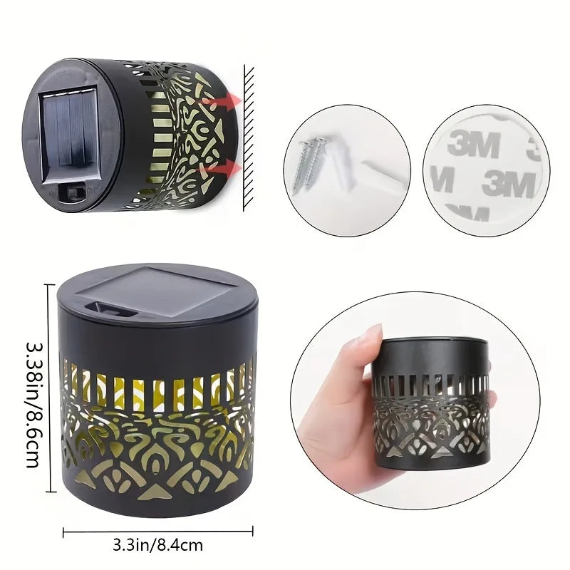 Solar Mandala Wall Lantern | Outdoor Waterproof Garden Fence Light