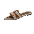 Retro Pointed Flat Sandals for Women – Belt Buckle Summer Slippers